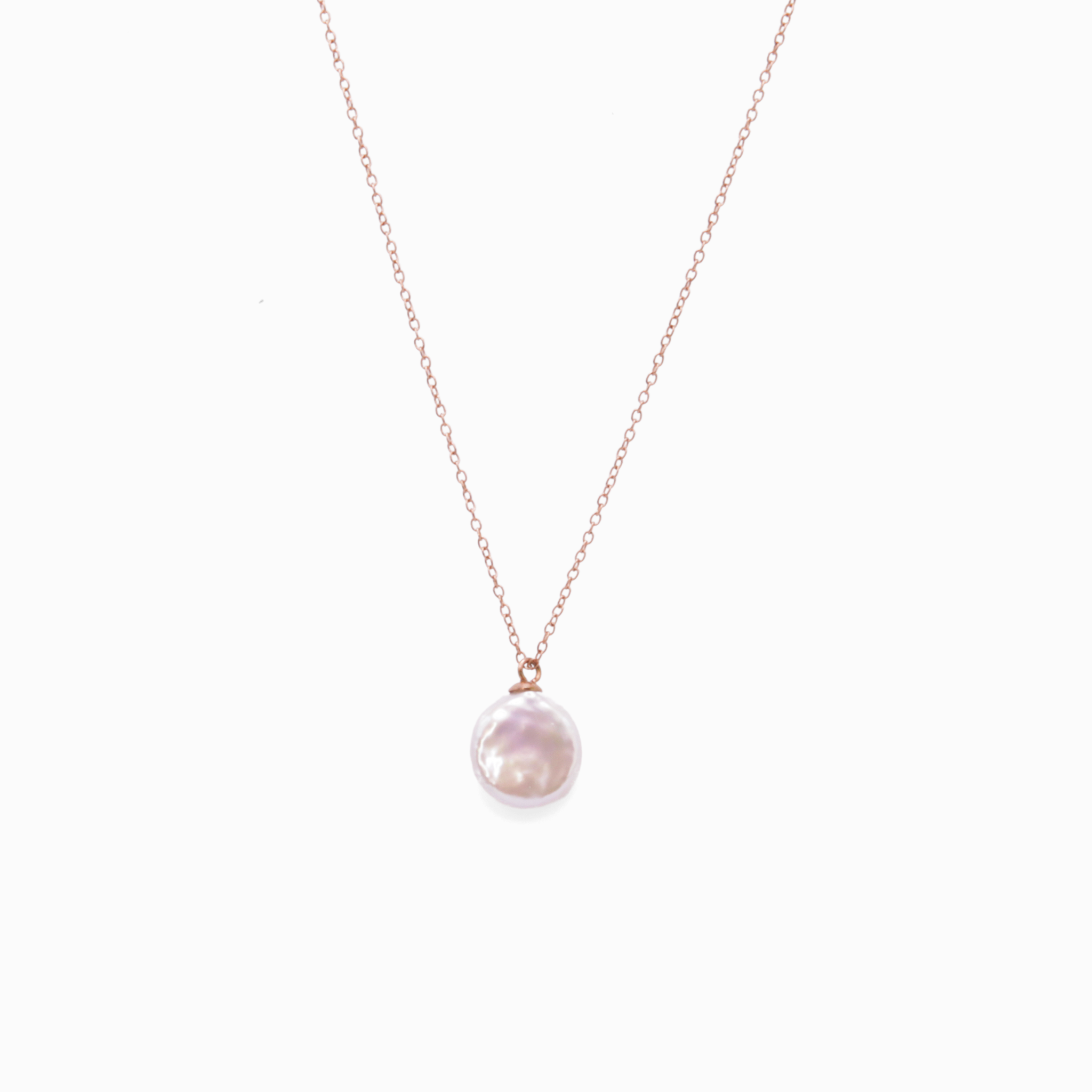 Brilliance Baroque Pearl Rose Gold Necklace