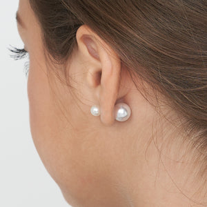 Enchanted Girls Pearl Silver Post Earrings