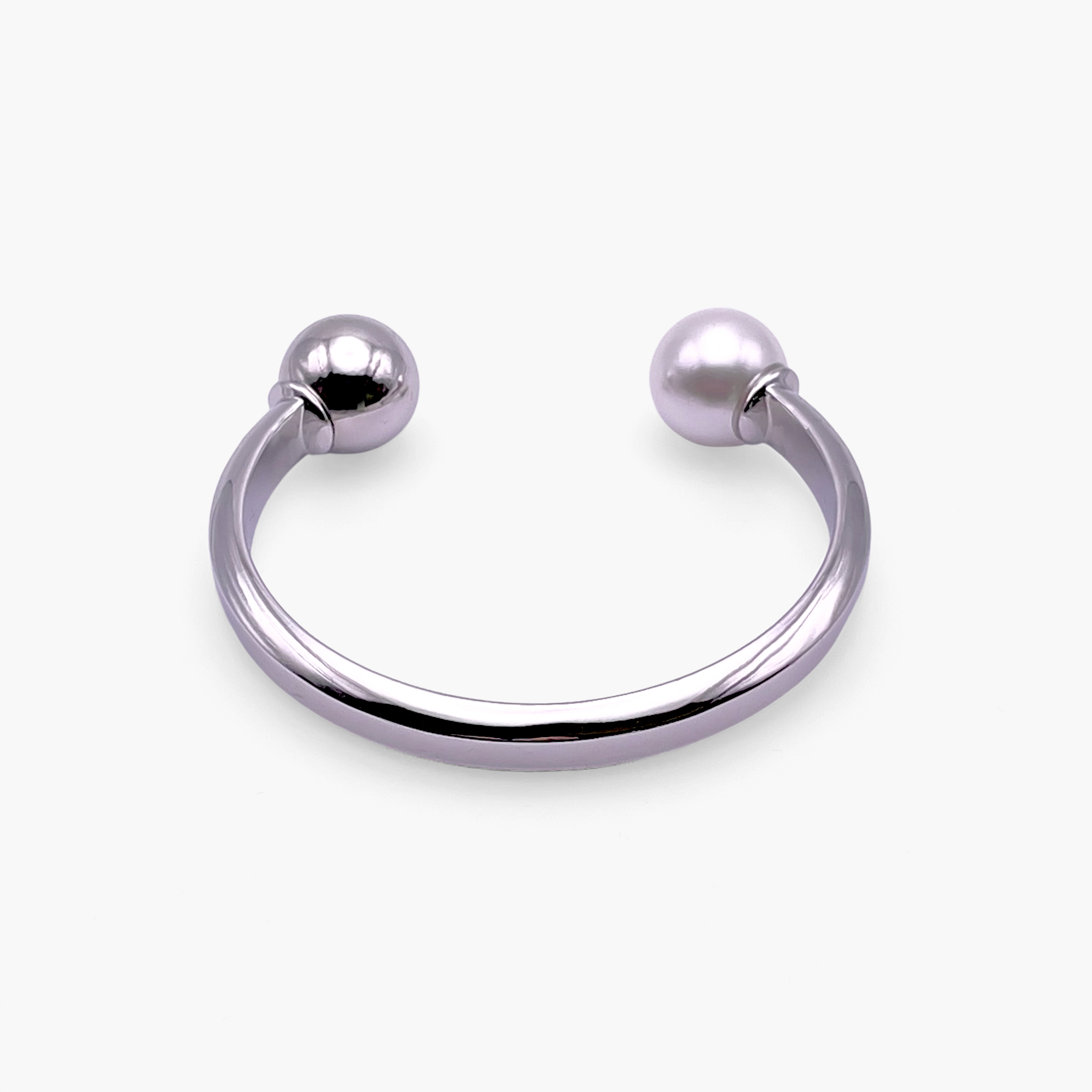 Brilliance Variant Silver Polished Bangle Cuff