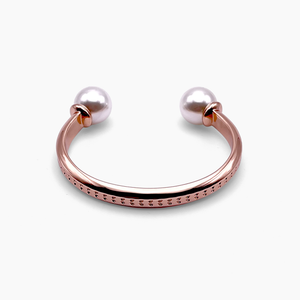 Brilliance Rose Gold Petal Bangle Cuff
