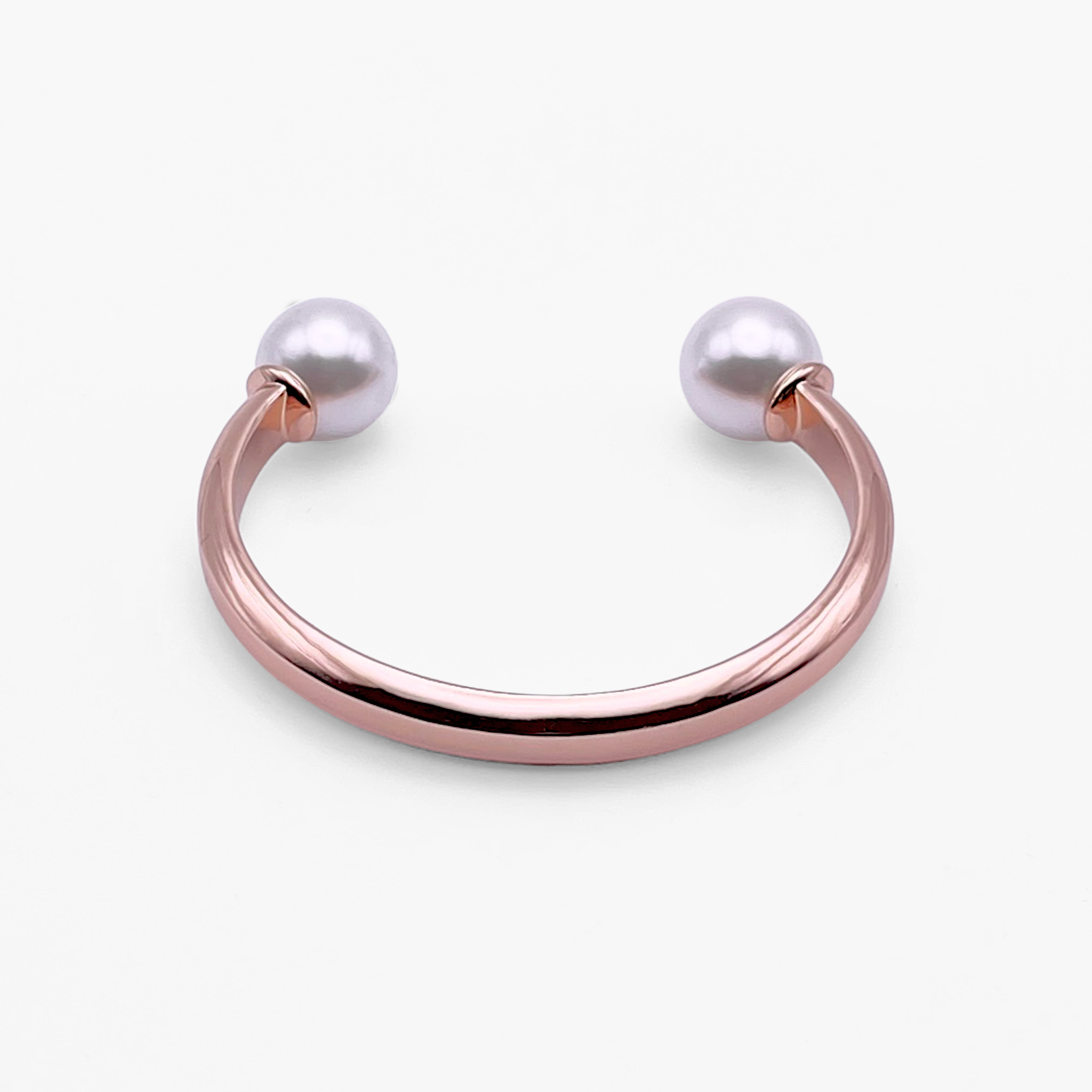 Brilliance Rose Gold Polished Bangle Cuff