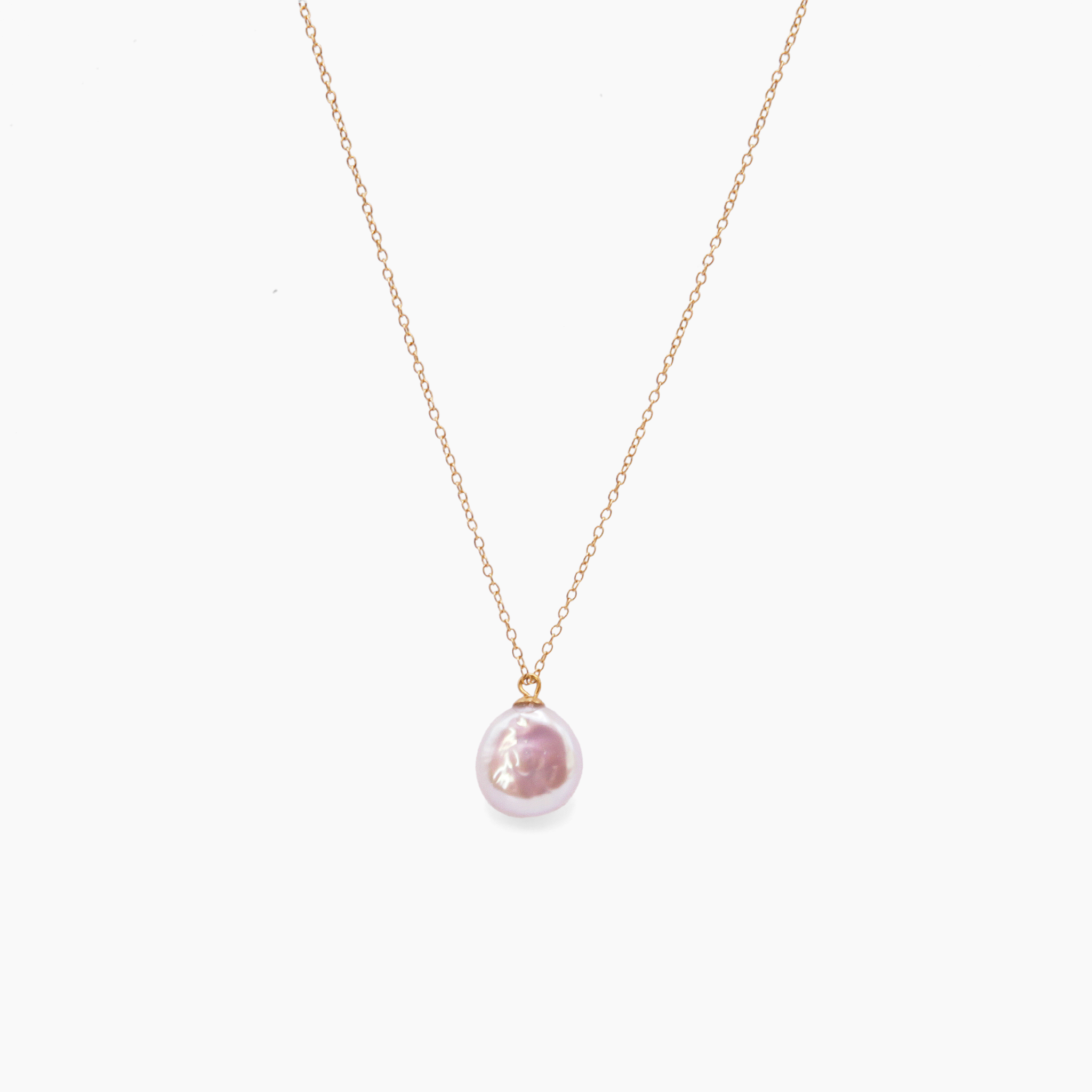 Enchanted Girls Baroque Pearl Gold Necklace