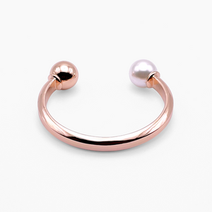 Brilliance Variant Rose Gold Polished Bangle Cuff