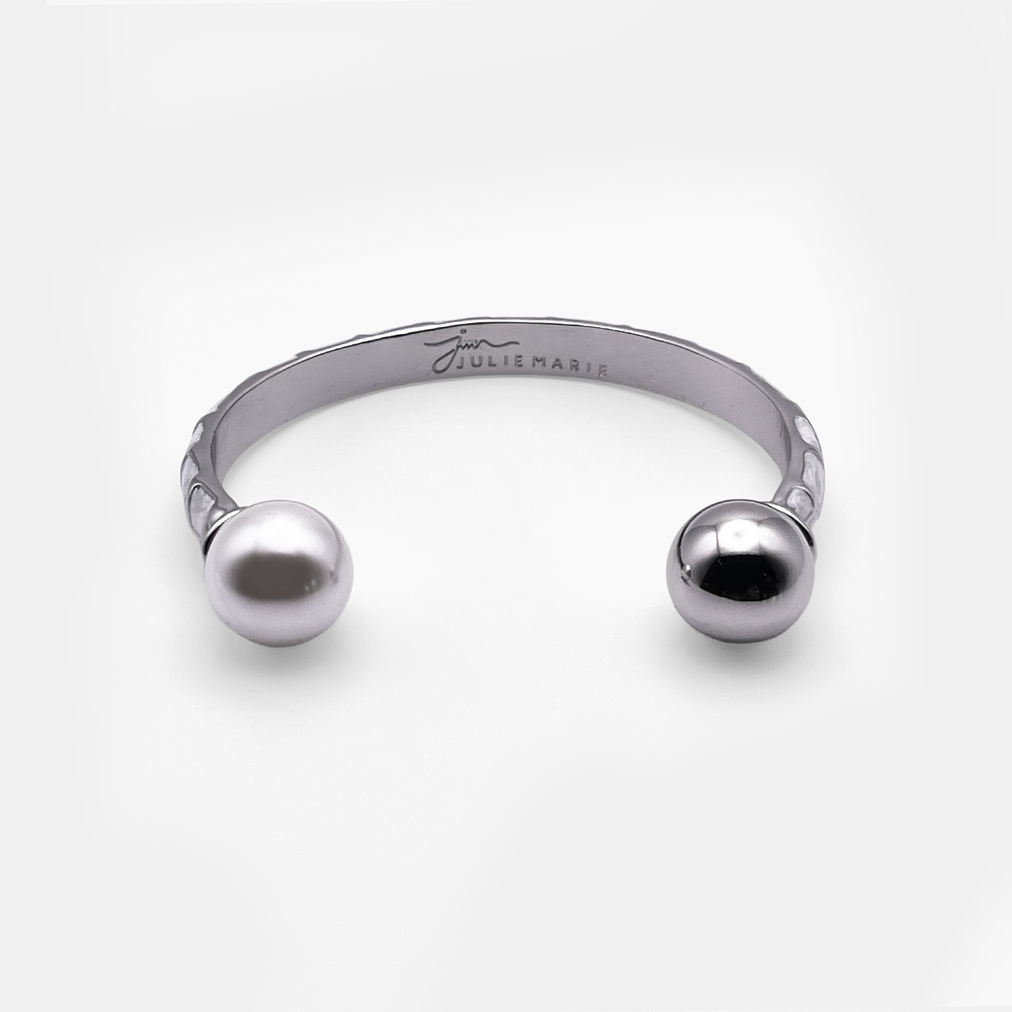 Safari Variant Silver Enamel Bangle Cuff
