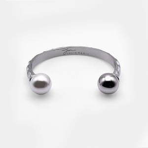 Safari Variant Silver Enamel Bangle Cuff