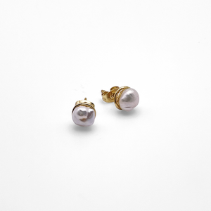Charmed Petite Baroque Gold Earrings