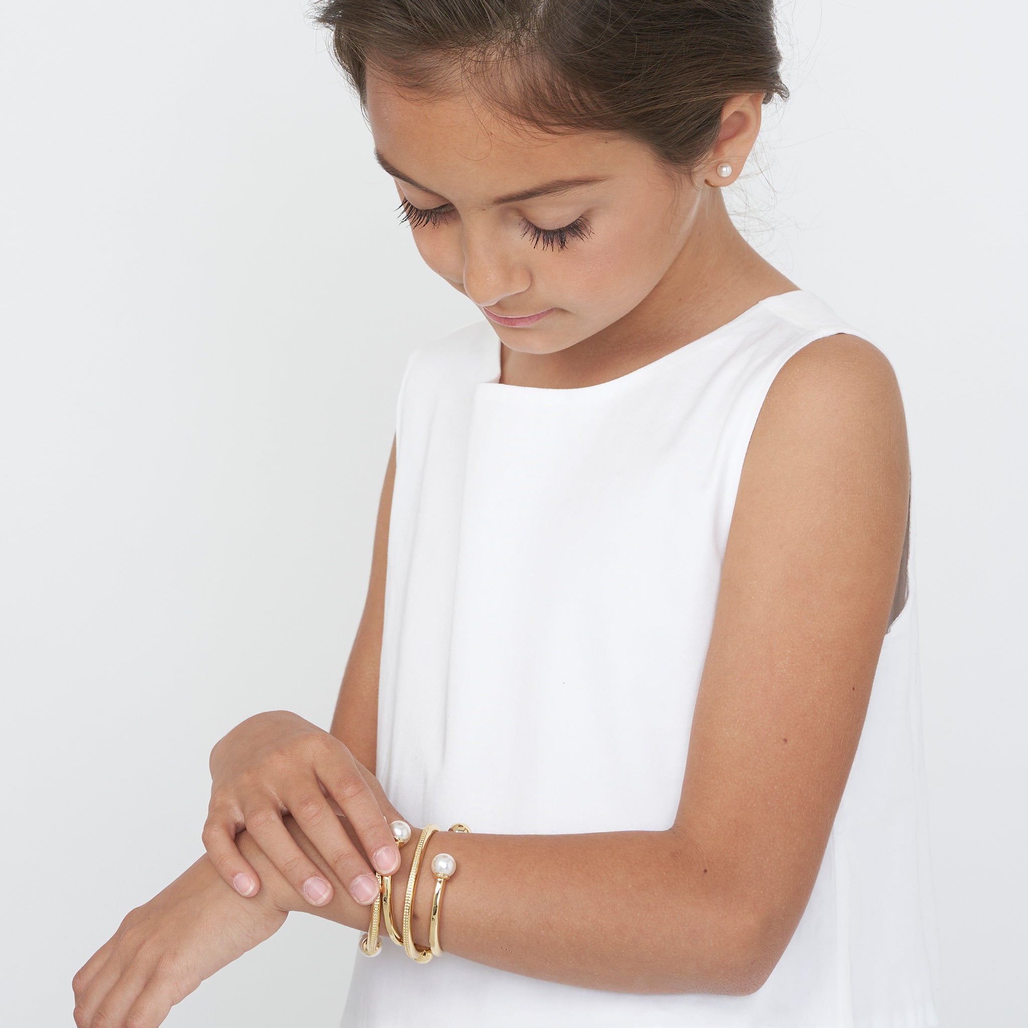 Enchanted Girls Variant Gold Polished Bangle Cuff