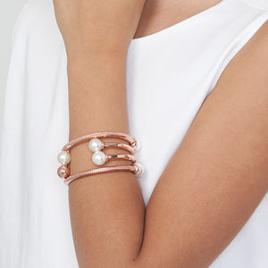 Enchanted Girls Variant Rose Gold Polished Bangle Cuff